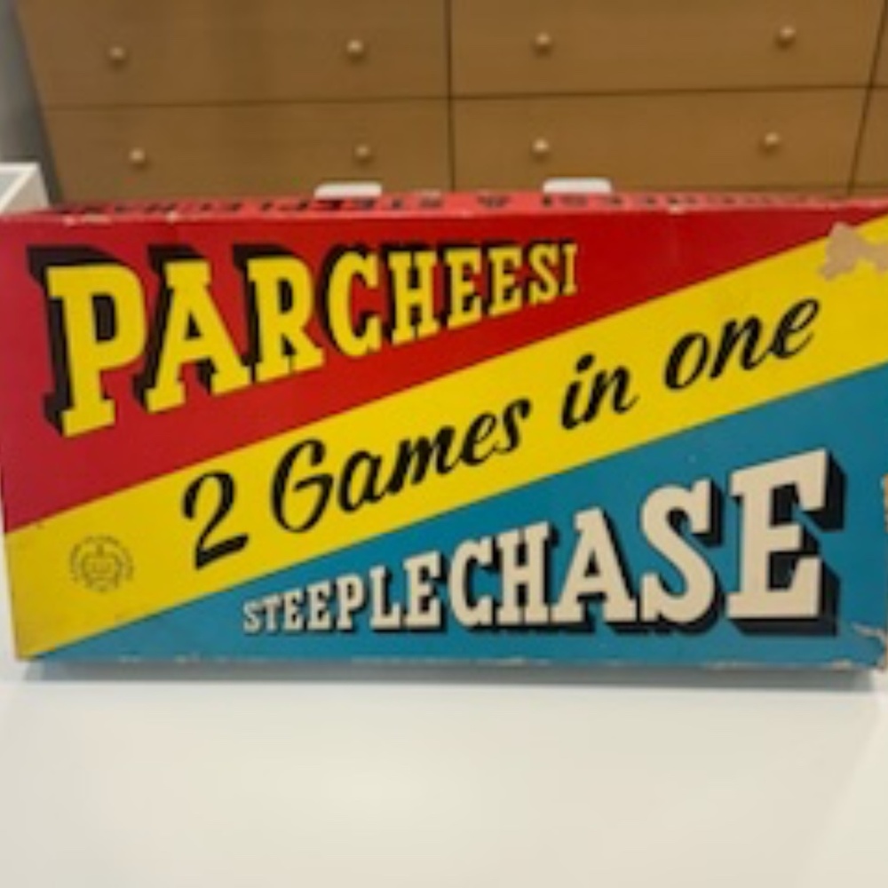 Vintage Parcheesi & Steeplechase Game